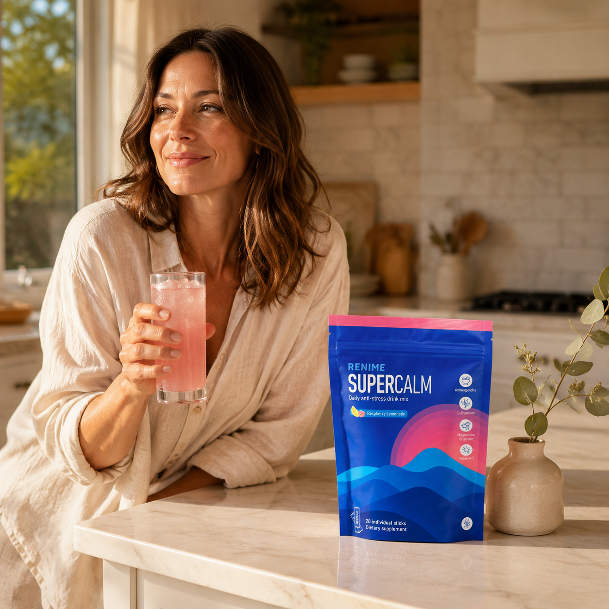 Renime Calm daily anti-stress drink mix in 5 flavors